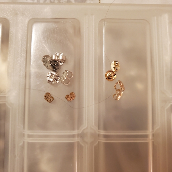 Gold And Silver Earring Backs - Picture 2 of 2